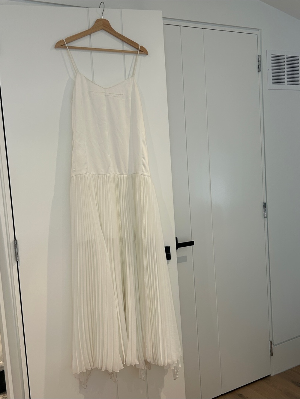 Commense White Pleated Slip Dress NWT